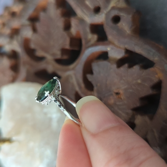 Sterling Silver French Quarter Ring With Crosses and Evil Eye sz8 - Picture 6 of 7